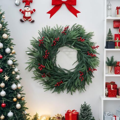 18 Pack Artificial Holly Red Berry Stems 7 inch Christmas Red Berry Picks Holly Berry Branches for Christmas Tree Decorations DIY Crafts Xmas Ornaments Wedding Holiday Home Decor in Saudi Arabia