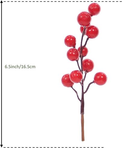 18 Pack Artificial Holly Red Berry Stems 7 inch Christmas Red Berry Picks Holly Berry Branches for Christmas Tree Decorations DIY Crafts Xmas Ornaments Wedding Holiday Home Decor in Saudi Arabia