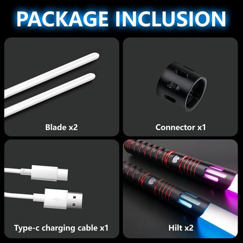 Light Saber, Heavy Metal Hilt RGB Dueling Pro Light Sabers, Motion Control 12 Colors and 16 Sound Fonts Smooth Swing Force FX Lightsaber, Lightsabers for Adults for Halloween Party Cosplay Props in Saudi Arabia