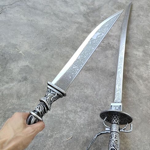 39“/47"Bloodborne Ludwig Sword Metal,Lady Maria Sword Moonlight Cursed Holy Sword with Pegboard in Saudi Arabia