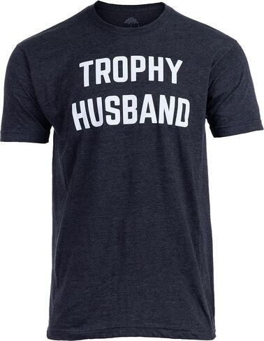 Trophy Husband | Funny Hubby Dad Joke Groom Humor Marriage Anniversary Men's Saying T-Shirt in Saudi Arabia