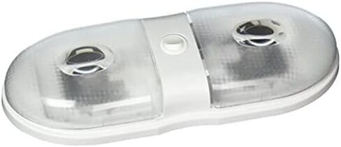 مصباح داخلي Bargman، سلسلة 76، ضوء مزدوج، مفتاح فردي، عدسة بيضاء، غلاف بلاستيكي أبيض، كل واحدة in Kuwait