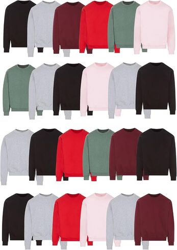 BILLIONHATS Mens Adult Crewneck Fleece Lined Pullover Sweatshirt Bulk, Mixed Assorted, Wholesale Donation Homeless in Kuwait