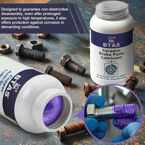 Brake Anti Seize&Squeal Synthetic Ceramic Grease 1 oz 2 Pcs,Caliper Pad Pin Parts Assembly Lubricant,High Temp Anti Seize Moisture Rust and Corrosion Resistant for Automotive in Saudi Arabia