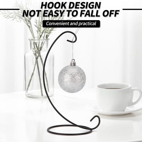 9 Inch Christmas Ornament Display Stand, Black Iron Hanging Stand Rack Holder for Hanging Glass Globe Air Plant Terrarium, Witch Ball, Festivals Ornament and Home Office Party Decor(6pcs) in Saudi Arabia