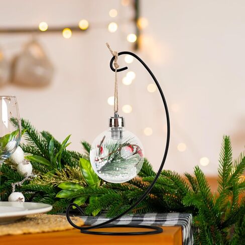 9 Inch Christmas Ornament Display Stand, Black Iron Hanging Stand Rack Holder for Hanging Glass Globe Air Plant Terrarium, Witch Ball, Festivals Ornament and Home Office Party Decor(6pcs) in Saudi Arabia