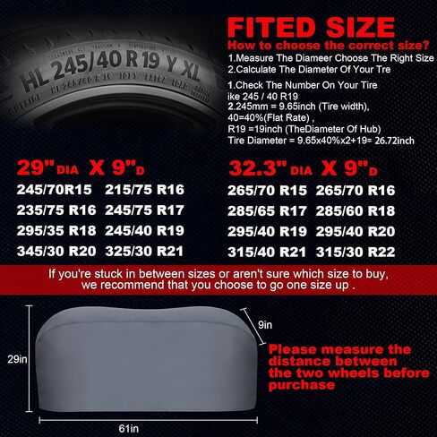 K-Musculo RV Tire Covers, Dual Axle Tire Cover, 2 Pack RV Wheel Cover Fits 27"-29" Dia Tires, Suitable for, RV, Truck, Trailer,Buckle (Grey) 2025 in Kuwait
