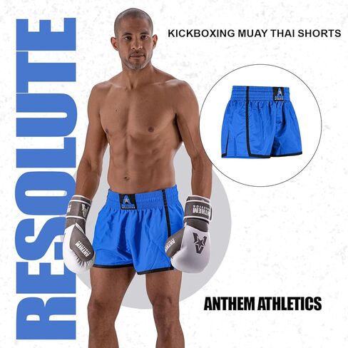 Anthem Athletics Muay Thai Shorts - Kickboxing Short Boxing Trunks for Men & Women - 50/50 Classic Infinity Resolute in Kuwait