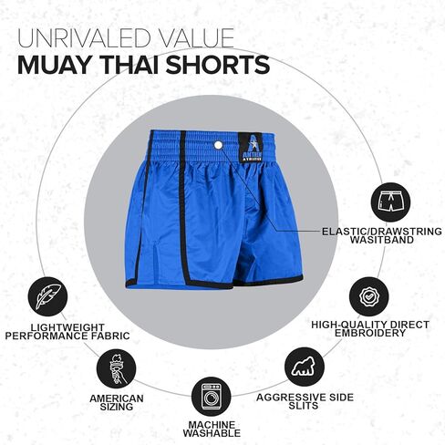 Anthem Athletics Muay Thai Shorts - Kickboxing Short Boxing Trunks for Men & Women - 50/50 Classic Infinity Resolute in Kuwait