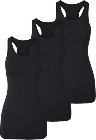 TAIPOVE Long Tank Tops for Women Cotton Layering Racerback Extra Long Camisole Activewear 3packs in Saudi Arabia
