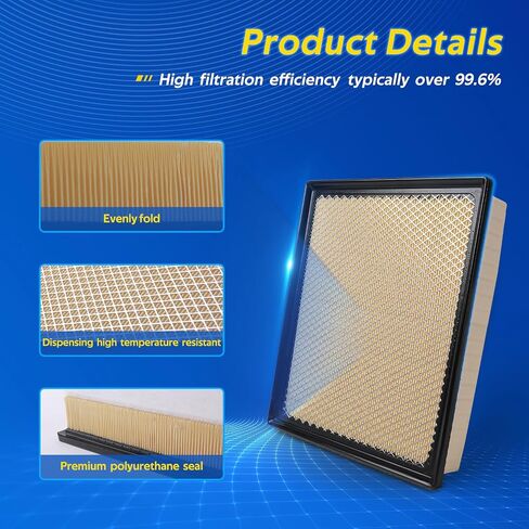 Engine Air Filter Fits Mazda 6 2.5L Turbo(2018-2021), CX-5 2.5L Turbo (2019-2023), CX-9 2.5L (2016-2023), Replacement for CA12167, WA9790, PA99223, PY8W-13-3A0 in Saudi Arabia