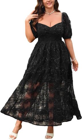 Lace Dresses for Women 2025 Elegant Classy Wedding Guest Cocktail Semi Formal Party Evening 3D Floral Dress in Kuwait