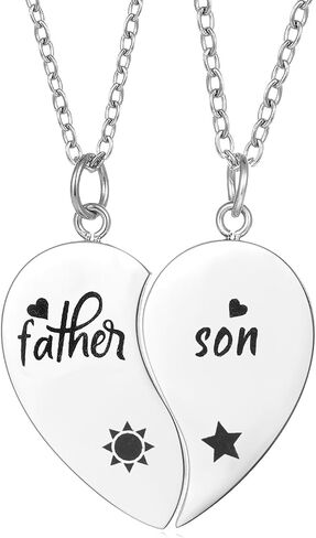 Yonhon Father Son Necklace for 2,Dad Son Matching Necklace Set for 2 in Kuwait