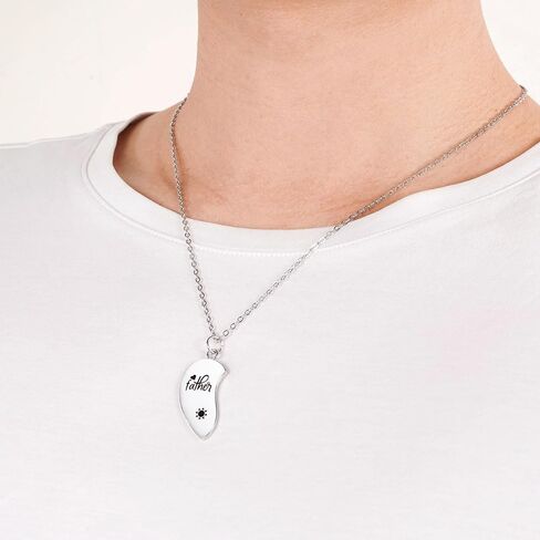 Yonhon Father Son Necklace for 2,Dad Son Matching Necklace Set for 2 in Kuwait