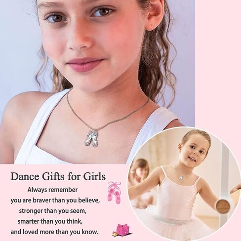 Ballerina Necklace Gifts for Girls, Dance Recital Gifts for Girl Birthday Graduation Christmas Gifts, Jewelry for Girls in Saudi Arabia