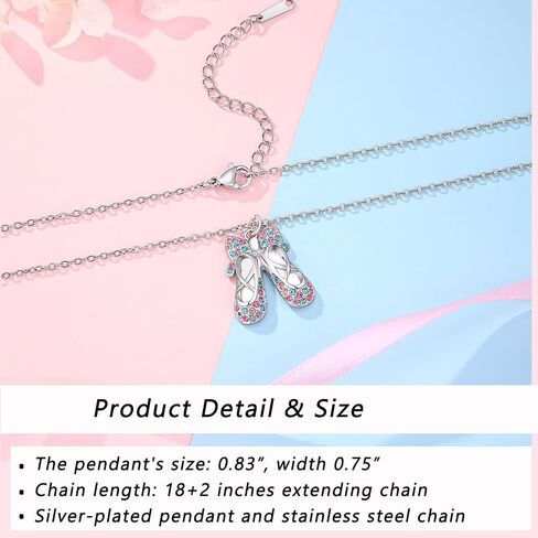 Ballerina Necklace Gifts for Girls, Dance Recital Gifts for Girl Birthday Graduation Christmas Gifts, Jewelry for Girls in Saudi Arabia
