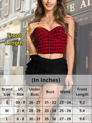 ملابس علوية قصيرة منقوشة مثيرة للنساء، قطعة علوية من القماش القطني، مشد بحزام سباغيتي مع سلك داخلي للخروج في عيد الميلاد in Kuwait