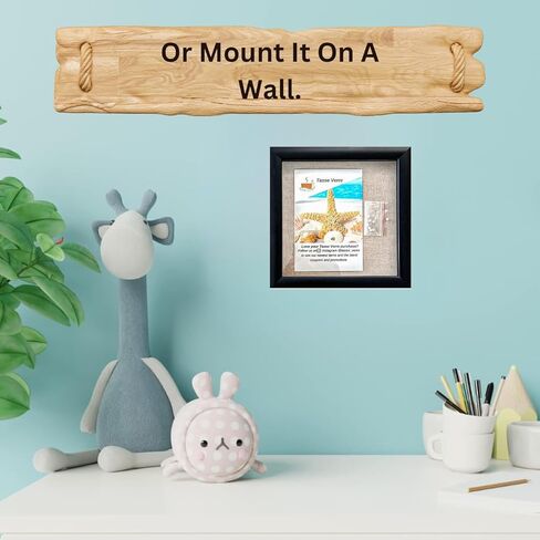 Tasse Verre Display Shadow Box Frame (2-Pack) - Ready to Hang Shadowbox Picture - Easy to Use - Box Display, Baby, Sports Uniforms, Military Medals, Pins, Wedding. (Black, 8x8) in Saudi Arabia