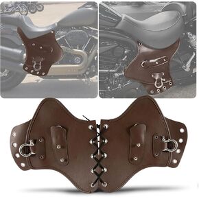 Leather Side Saddle Heat Shield Deflector, PSLER Universal Motorcycle Rider Heat Shield Deflector for Touring Sportster