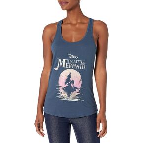 Disney Girls Princess Mermaid Moon Slim Fit, Scoop Hem Racerback Tank