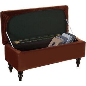 FUANGUI Ottoman Cover Stretch Storage Ottoman Bench Slipcover Jacquard Folding Storage Bench Ottoman Cover Footrest Stool Slipcover Footstool Protector Cover with Elastic Bottom,Medium