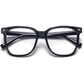 نظارات بانر كبيرة الحجم لحجب الضوء الأزرق المربع للنساء والرجال مضادة للوهج وتقلل من إجهاد العين نظارات الكمبيوتر (أسود) in Kuwait