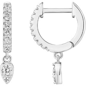 PAVOI 14K Gold Plated S925 Sterling Silver Post Lightweight Drop/Dangle Huggie Earrings for Women | Religious Ornament: Cross, Evil Eye, Clover, Celtic | Dainty Earrings for Women