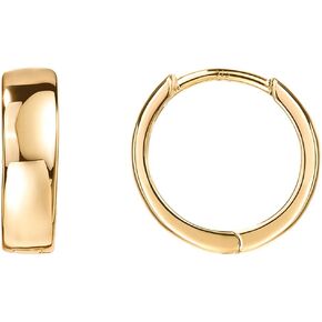 PAVOI 14K Gold Plated Sterling Silver Post Huggie Earrings | Small Hoop Earrings |Gold Earrings for Women