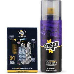 Crep Protect Suede Reviver & Shoe Protector Spray - Rain & Stain Waterproof Nano Protection for Sneaker, Leather, Nubuck, Suede & Canvas
