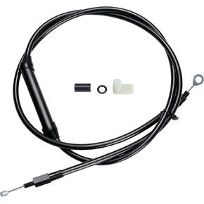 MoKitDora 65-1/4" Sportster Clutch Cable Stainless Steel Braided Clutch Line for 2004-UP Harley Sportster and 1986-2013 XL, Black