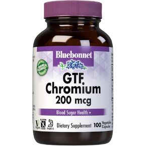 Bluebonnet Nutrition GTF Chromium 200 mcg, 100 Count