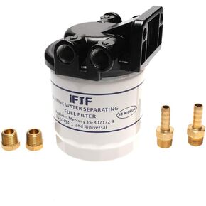iFJF 802893Q01 Fuel Water Separator Kit 10 Micron 18-7983-1 Filters for Replacing Mercury 35-807172 35-60494-1 18-7944 Marine 35-55501 35-57250 35-806771 35-802893T 35-802893Q ABB-FUELF-IL-TR