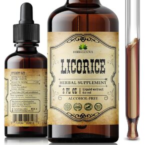 Licorice Root Extract – 2 FL OZ, Glycyrrhiza Glabra, Herbal Supplement for Digestion, Respiratory Health, Fatigue & Immune Support, Non-GMO