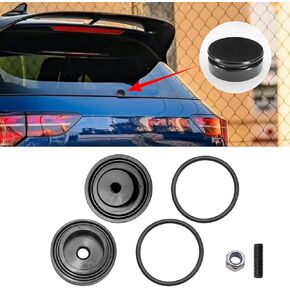 Car Rear Window Wiper Plug, Windshield Wiper Delete Cover Kits, Waterproof Vehicle Wiper Block Off Grommet Cap, Universal Automotive Accessories for SUV, Truck, RV and More（Black）