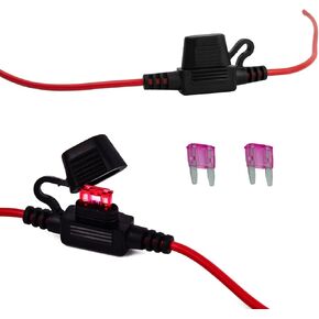 2 PCS 10 AWG Inline Fuse Holder with 40A Maxi Fuse– Waterproof, Heavy-Duty 10 Gauge Fuse Holder for Car Audio, Marine & Automotive Applications – High Current Protection (10AWG)