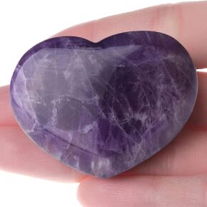 MAIBAOTA 45 mm Rose Quartz Crystal Heart Big Healing Crystals Pink Heart Love Crystal Stone Natural Reiki Gemstone Crystal Gifts for Mom Mothers Day Valentines Day Palm Worry Stones for Anxiety