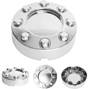 Wheel Center Hub Caps for Ford F-250 F-350 Single Rear Wheel Replacement Hubcaps for OE # 5C3Z-1130-PA Rims, Set of 4 American Flag Style, Premium ABS for Off-Road Tuning Enthusiasts
