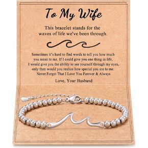 Tarsus Gift for Wife, The Wave of Life We've Been Through, Wave Bracelets - Anniversary Birthday Christmas Valentines Day Gift