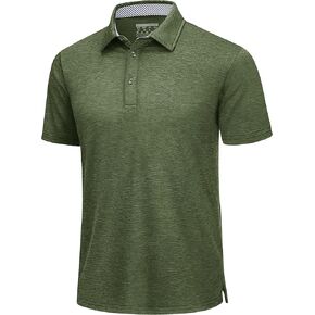 TACVASEN Men's Short Sleeve Polo Shirt Moisture Wicking Casual Business Sports Breathable Golf Shirt