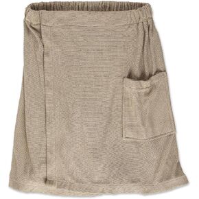 DII Men's Terry Shower Wrap Collection Adjustable with Velcro and Pocket, 54x20, Gray