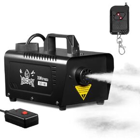Smoke Machine, 500+ Watts Fog Machine with 8 LED Par Lights, Wireless Remote, Auto Mode-Perfect for Party Halloween Wedding Gender Reveal and Stage Effect