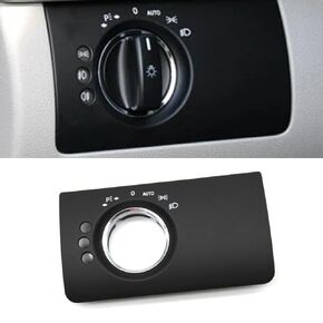 Compatible with Mercedes Benz ML GL W164, Front Headlight Control Switch Button Cover, Interior Headlamp Head Light Switch Panel Trim Accessories Replacement (Model A)