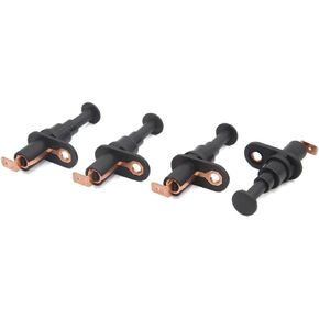 uxcell 4pcs Black Automobile Car Interior Door Jamb Light Lamp Push Button Switch