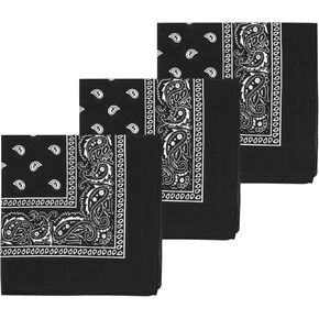 MissShorthair Novelty Paisley Bandanas Large 12 Pack 100% قطن كاوبوي باندانا للرجال in Kuwait