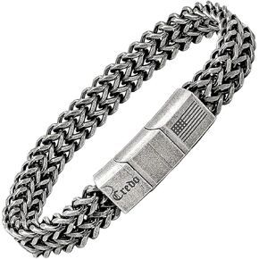 iHeartDogs Hero Company Link Bracelet for Men - Knight's Creed 'Believe' Credo Chain Bracelet