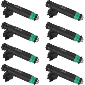53032145AA OE 4.7L-V8 Fuel Injectors,Compatible with/Jeep 4.7 Grand Cherokee 2001 2002 2003 2004 2005 2006 2007,Compatible with/Dodge Ram 1500 Pickup Durango 4.7L,|#FJ475| |4 Holes| |Set of 8|