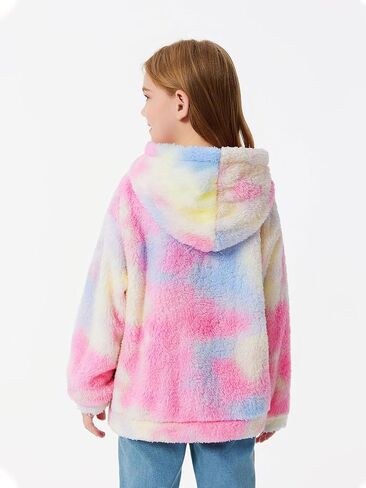 Makkrom Boys Girls Sherpa Hoodies Fleece Hoodie Pullover Outfits for Kids in Kuwait