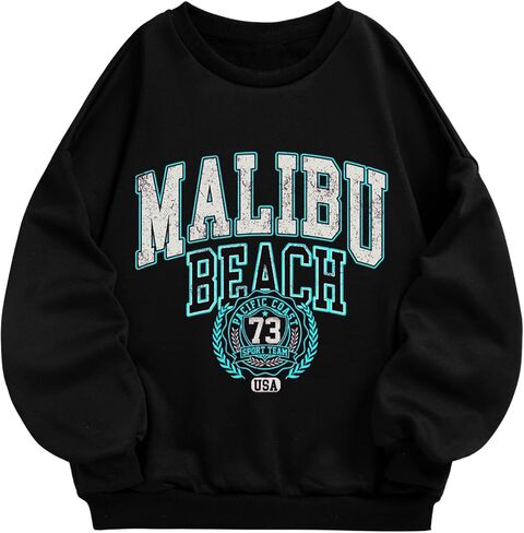 SOLY HUX Girl's Graphic Letter Print Sweatshirt Crewneck Long Sleeve Cute Drop Shoulder Pullover Tops in Kuwait