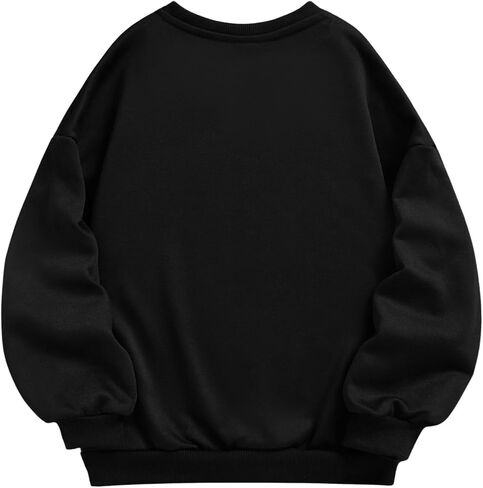 SOLY HUX Girl's Graphic Letter Print Sweatshirt Crewneck Long Sleeve Cute Drop Shoulder Pullover Tops in Kuwait