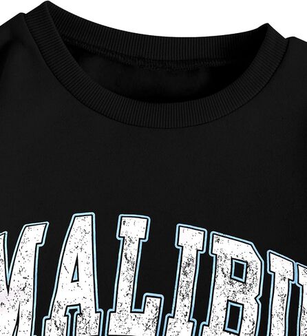 SOLY HUX Girl's Graphic Letter Print Sweatshirt Crewneck Long Sleeve Cute Drop Shoulder Pullover Tops in Kuwait